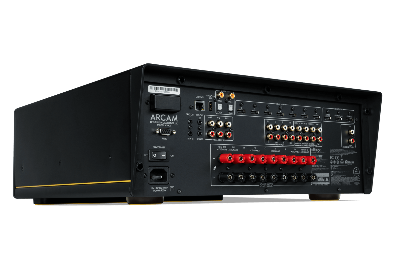 Arcam AVA25 Radia Series 9 Channel Class AB A/V Receiver with Dirac Live and 16 Channel Processing - Safe and Sound HQ