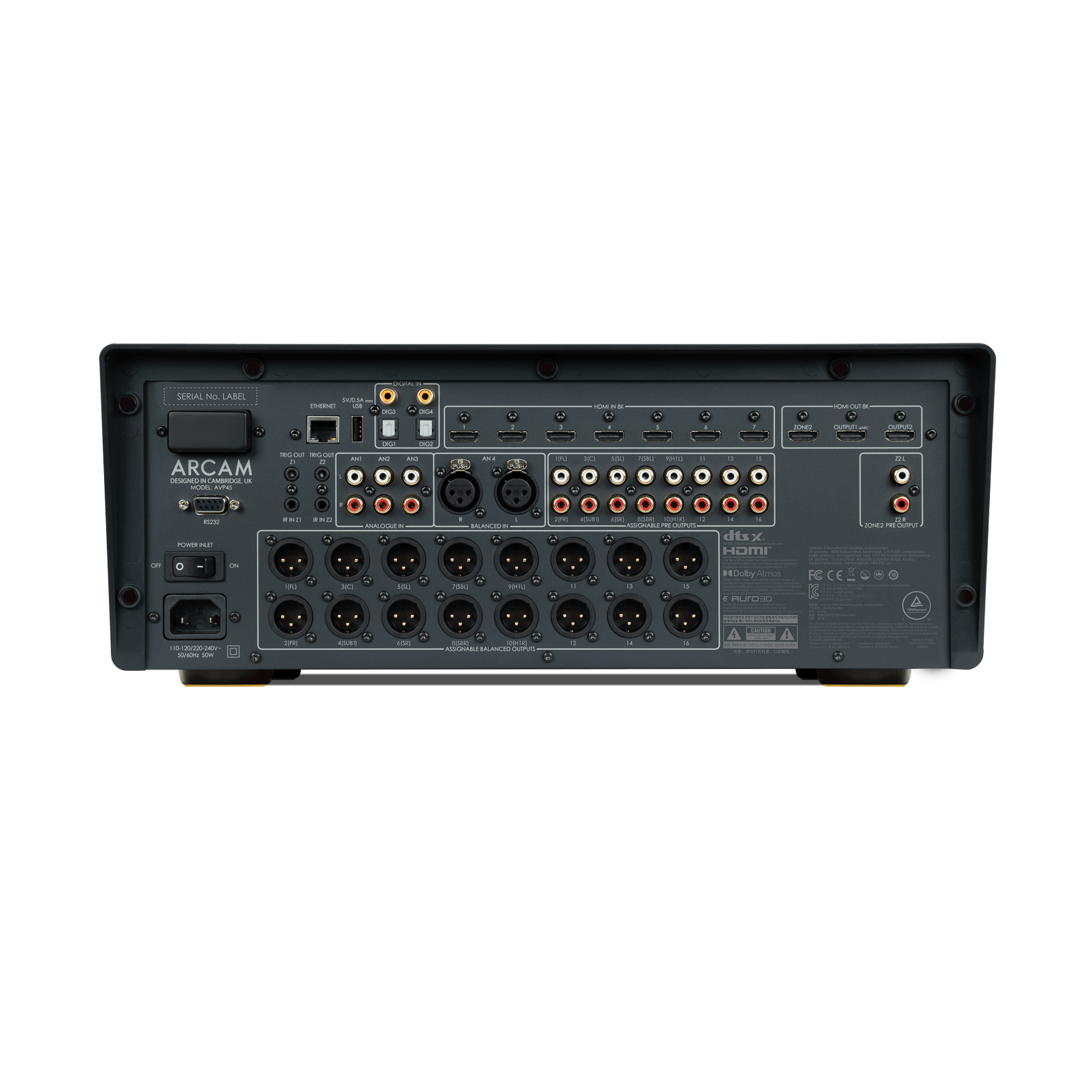 Arcam AVP45 Radia Series 16 Channel A/V Preamp/Processor with Dirac Live - Safe and Sound HQ
