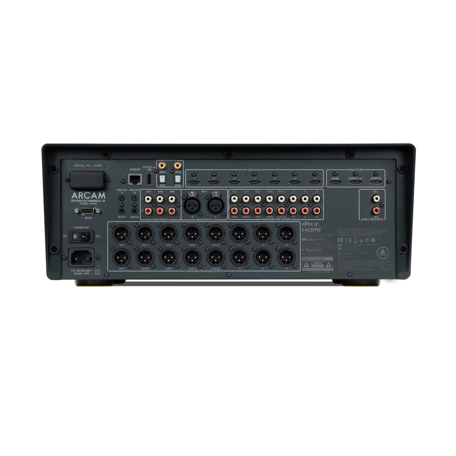 Arcam AVP45 Radia Series 16 Channel A/V Preamp/Processor with Dirac Live - Safe and Sound HQ