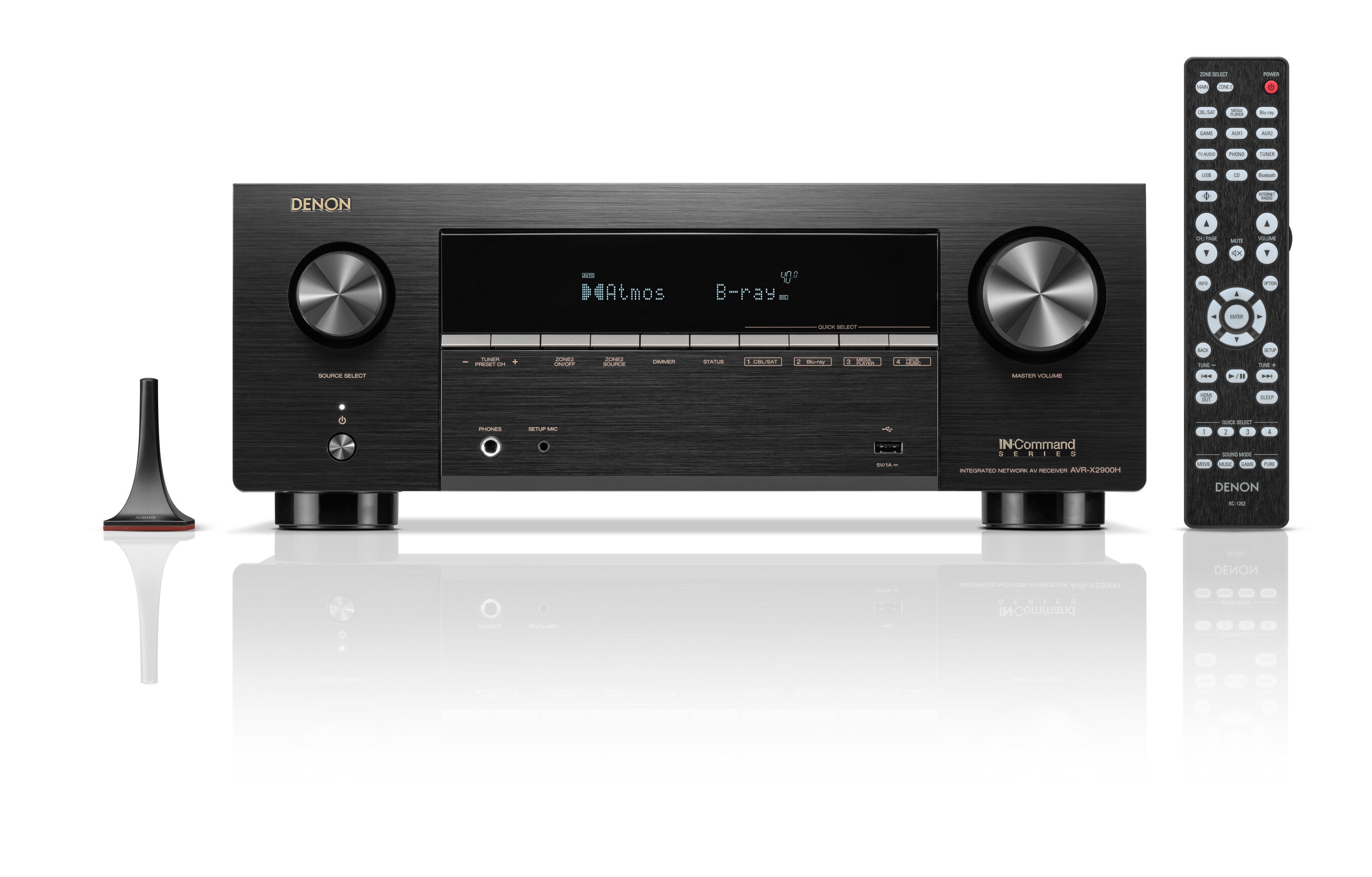 Denon AVR-X2900H 7.2 Channel 8K A/V Receiver with HEOS and remote control