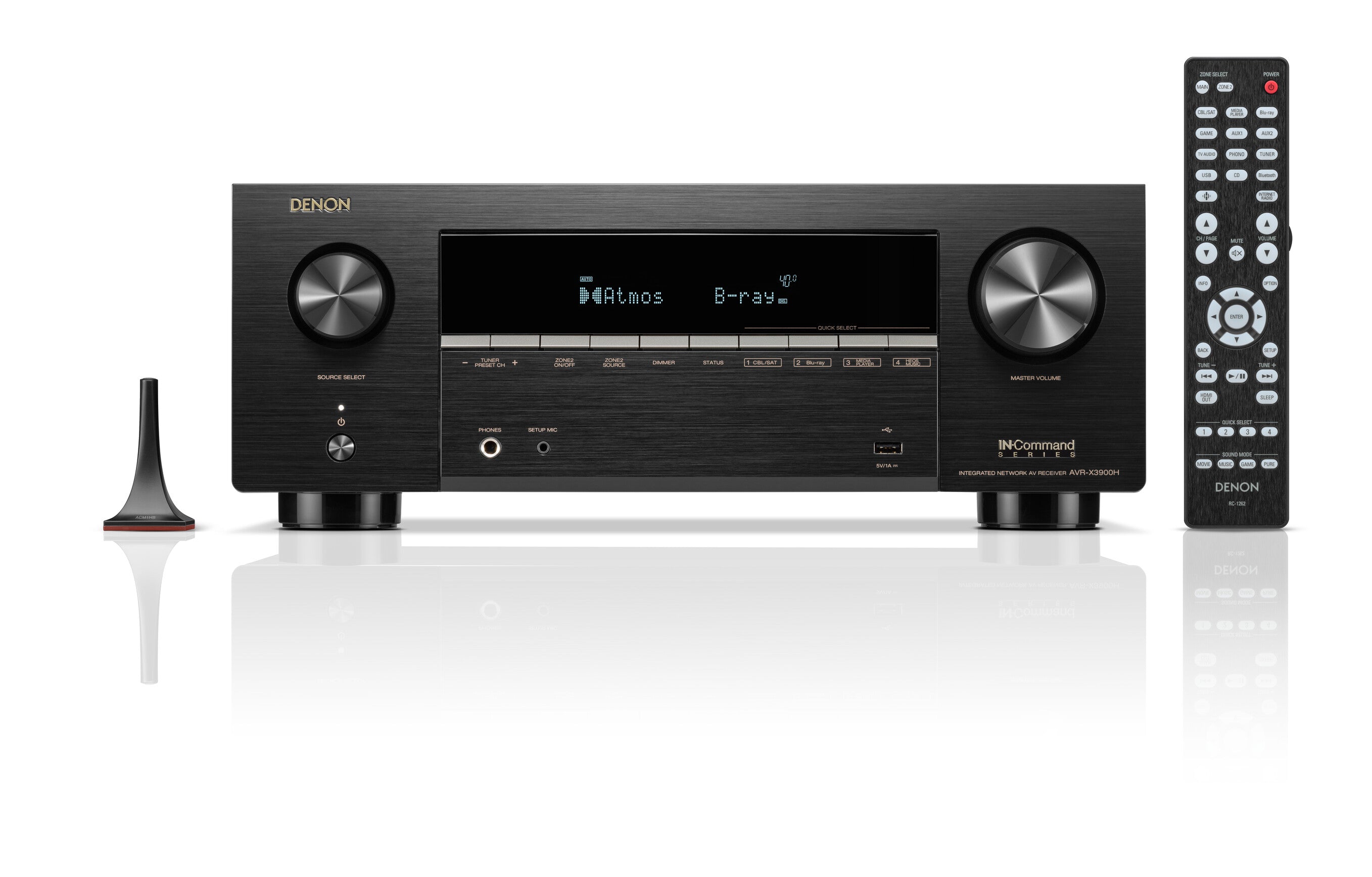 Denon AVR-X3900H 9.4 Channel 8K A/V Receiver with HEOS