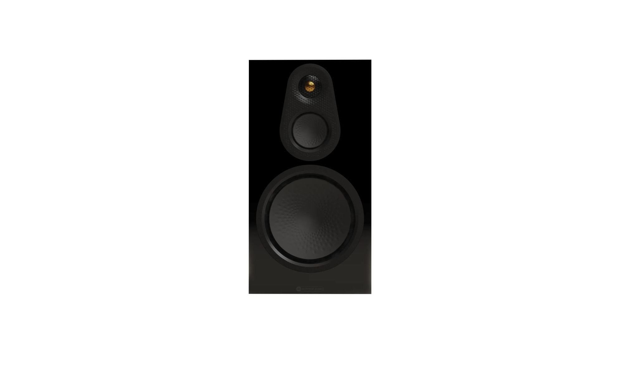 Monitor Audio Silver 100 8G Bookshelf Speakers (Pair) front view with a powerful bass driver and tweeter.