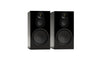 Monitor Audio Silver 100 8G Bookshelf Speakers (Pair) in high gloss black finish showcasing true 3-way system design.