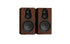Monitor Audio Silver 100 8G Bookshelf Speakers (Pair) in European Walnut finish, showcasing 8-inch bass driver and 25mm tweeter.