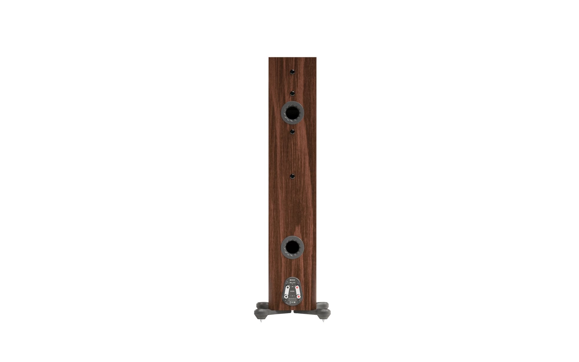 Monitor Audio Silver 300 8G Floorstanding Speakers (Pair) rear view showing ports and connectors.