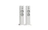 Monitor Audio Silver 300 8G Floorstanding Speakers (Pair) in Satin White finish, showcasing elegant design and audio quality.