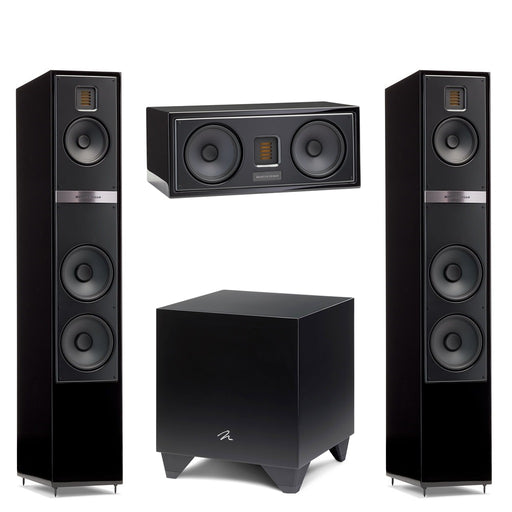 Martin Logan Motion 40i Floorstanding Speakers Pair with Motion 30i Center Channel Speaker and Dynamo 800X Powered 10" Subwoofer Bundle - Safe and Sound HQ