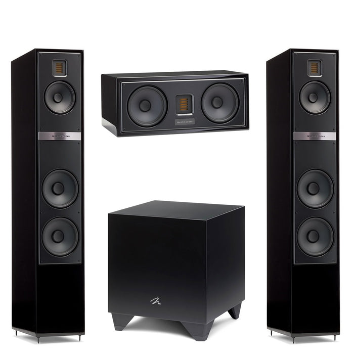 Martin Logan Motion 40i Floorstanding Speakers Pair with Motion 30i Center Channel Speaker and Dynamo 800X Powered 10" Subwoofer Bundle