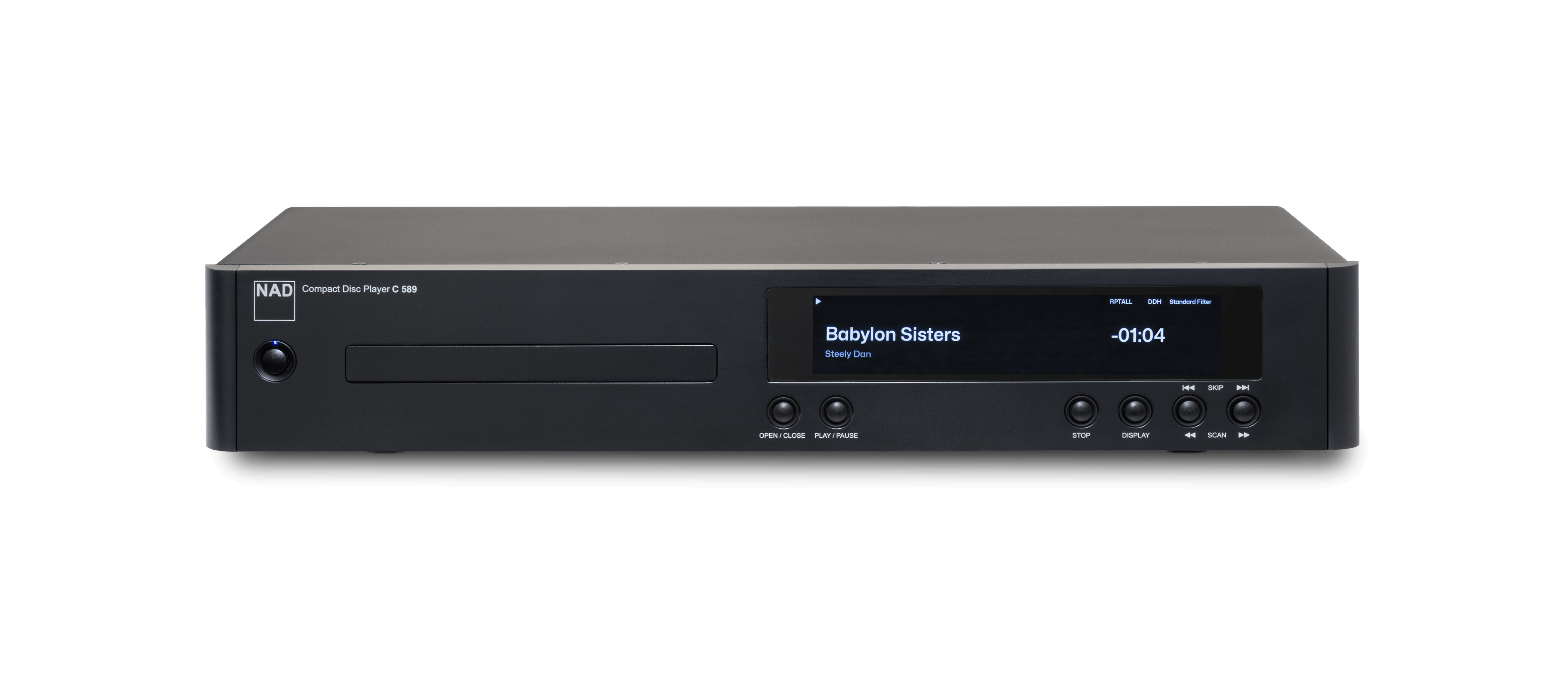 NAD Electronics C 539 High Performance CD Player front view with display and controls