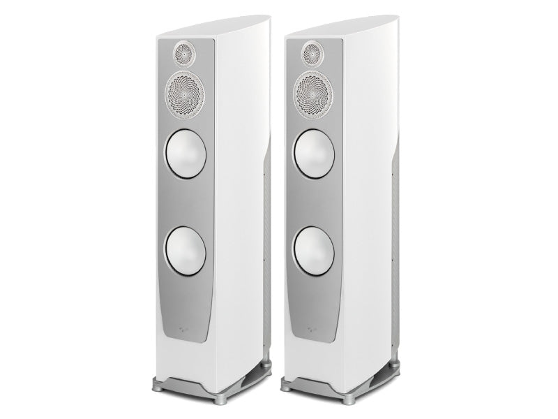 Paradigm Persona 9H Flagship Persona Series Floorstanding Speaker Store Demo (Pair) in sleek white design.
