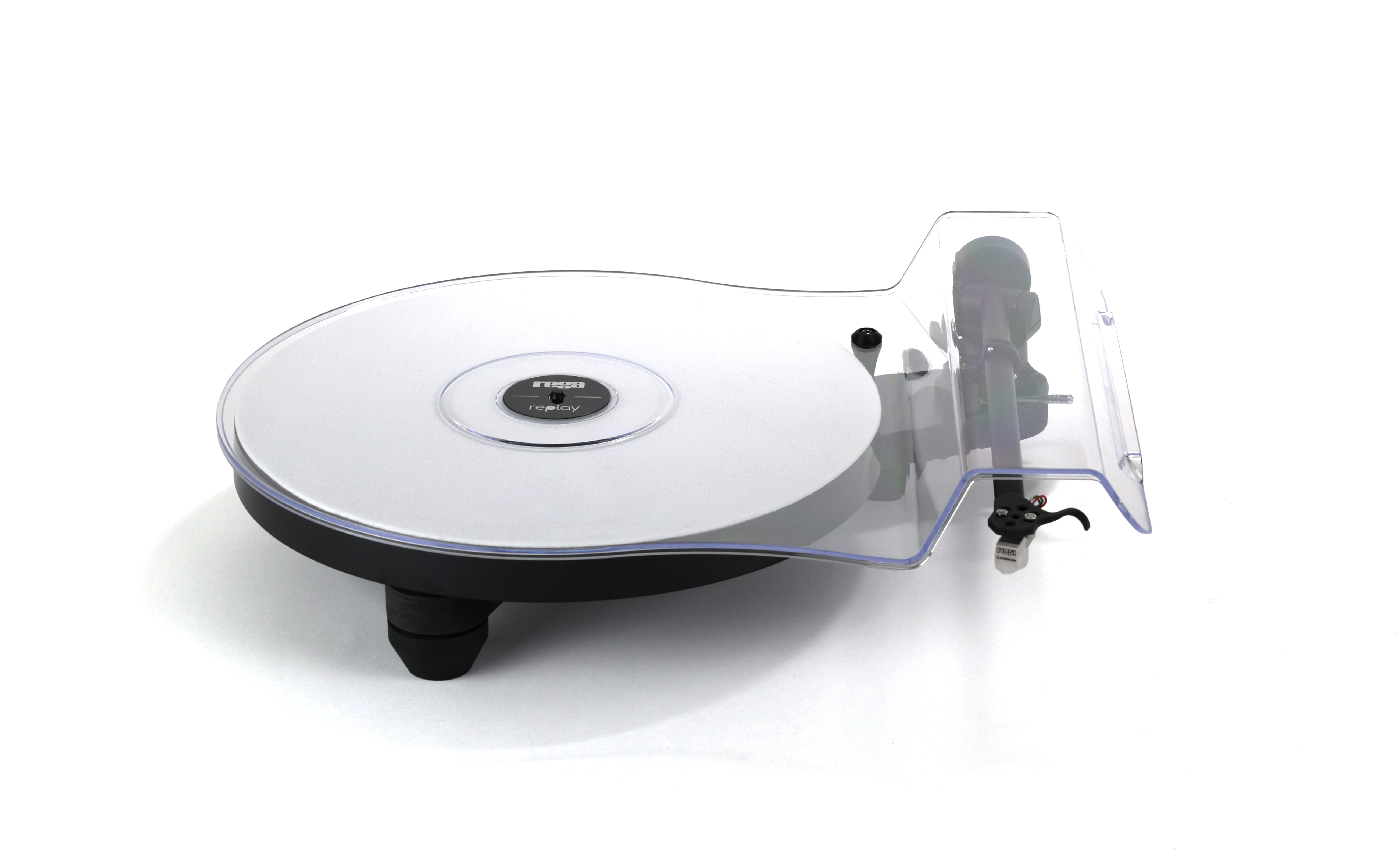 Rega Replay Plug and Play Turntable with Rega Carbon Cartridge on a white background