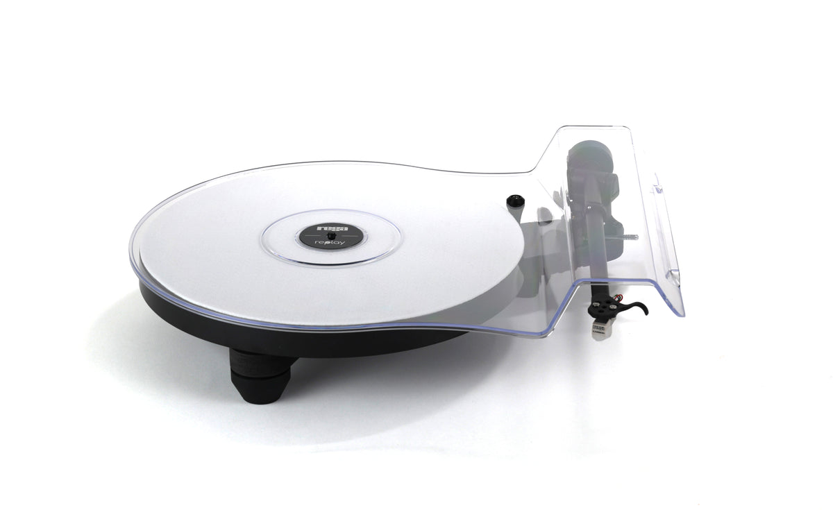 Rega Replay Plug and Play Turntable with Rega Carbon Cartridge on a white background