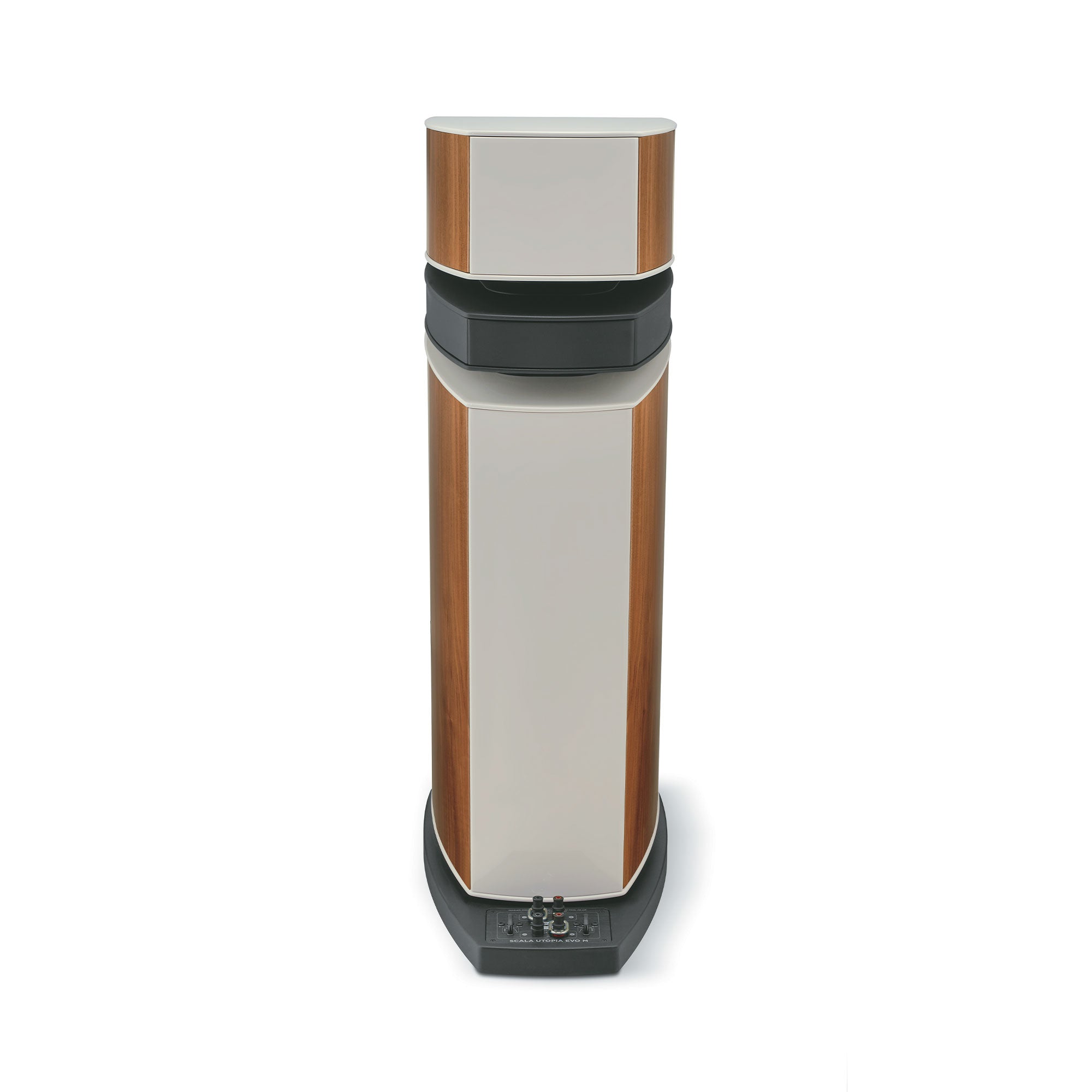 Focal Scala Utopia EVO M High-End 3-Way Floorstanding Speaker (Pair) in elegant design with wood accents.