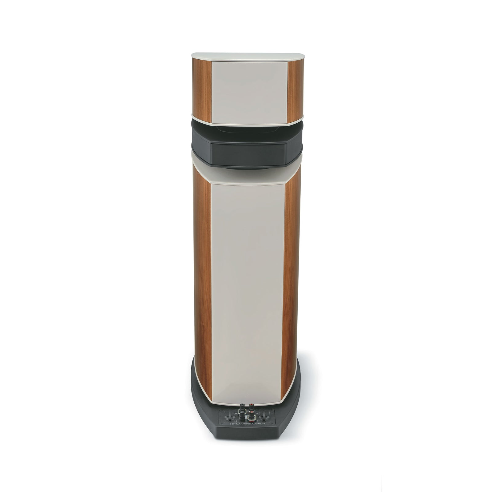 Focal Scala Utopia EVO M High-End 3-Way Floorstanding Speaker (Pair) in elegant design with wood accents.