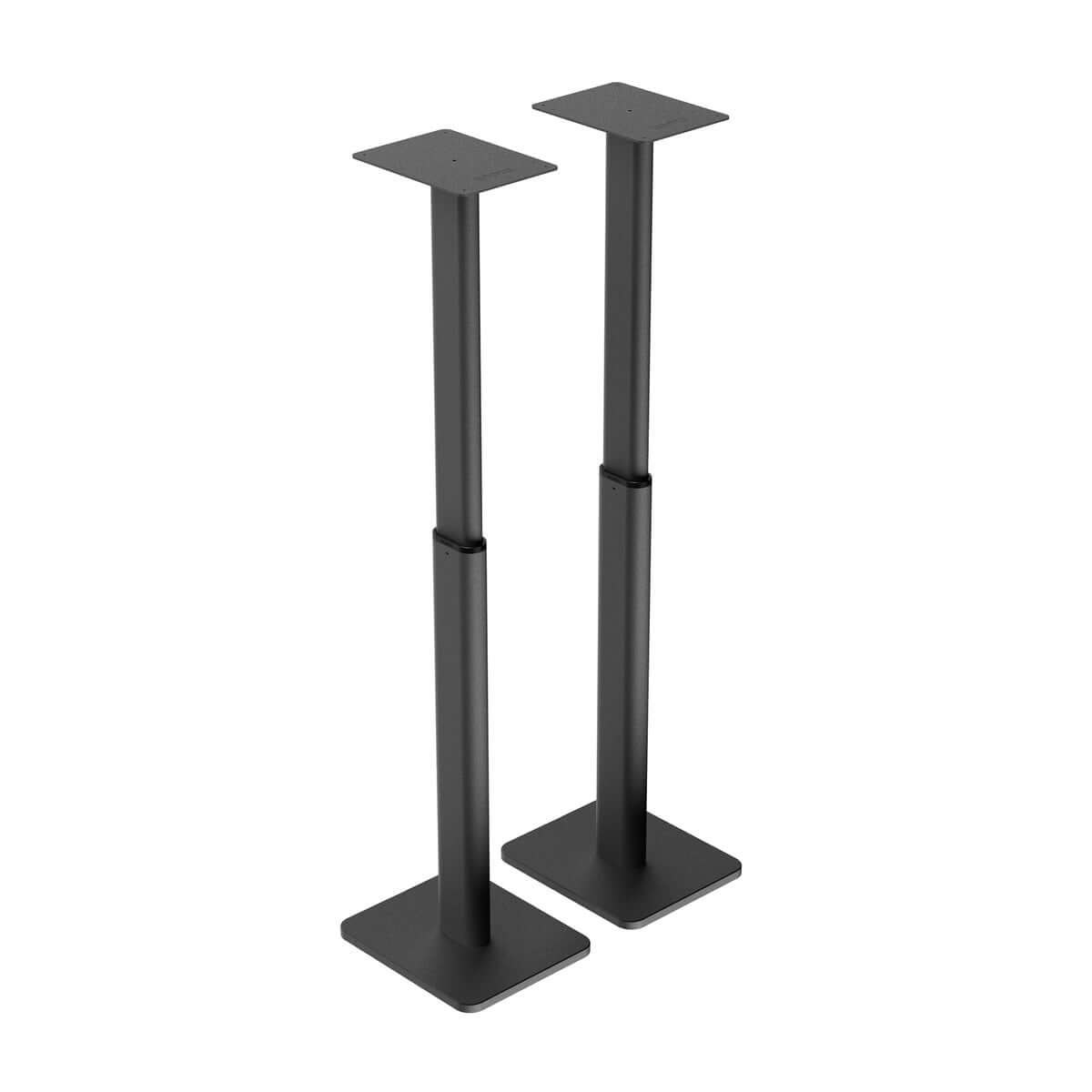 Kanto SPH Height Adjustable Bookshelf Speaker Stands (Pair) in sleek black design for optimal sound positioning.