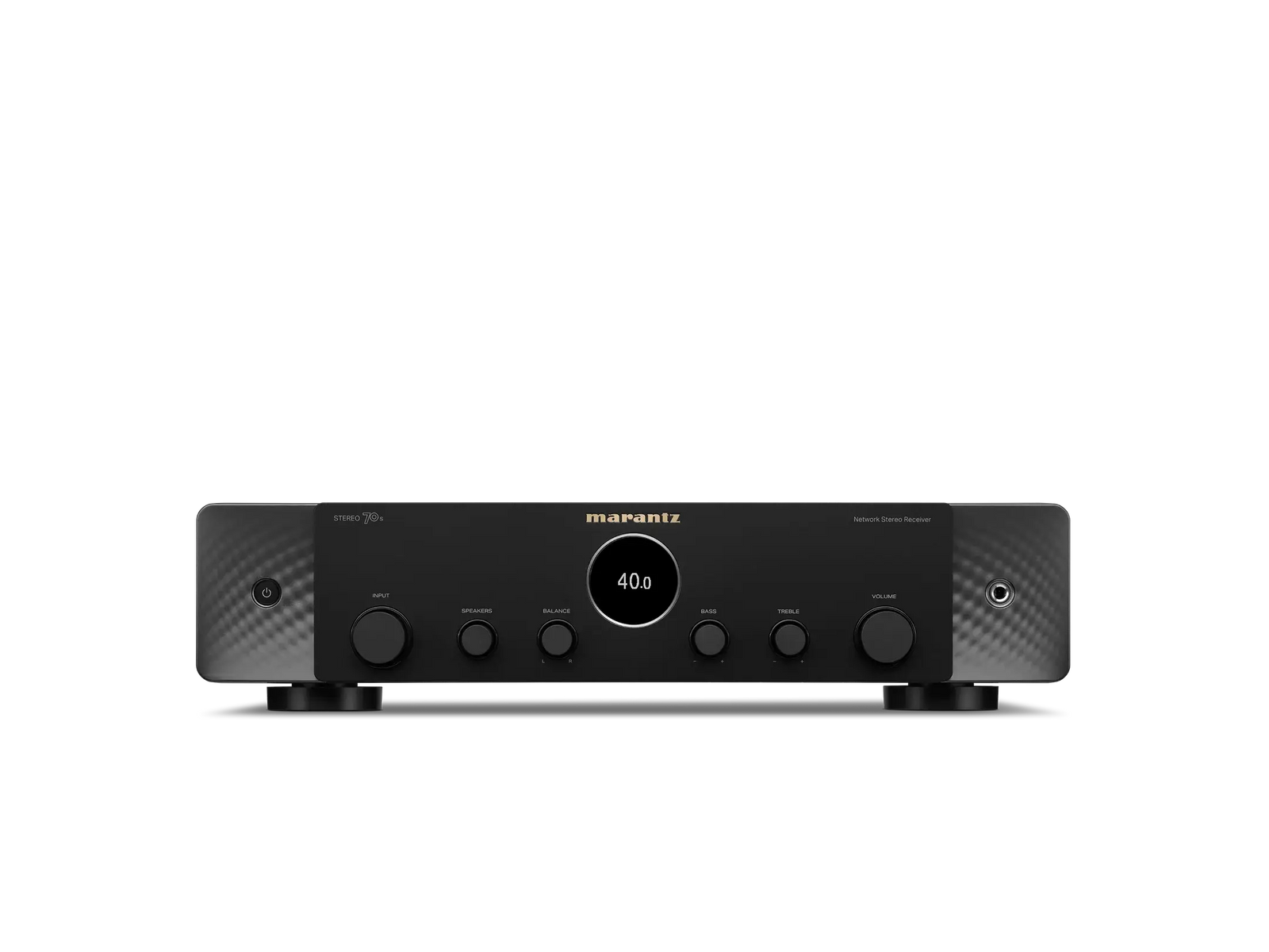 Marantz Stereo 70S Stereo A/V Receiver Open Box front view with black design and control knobs.