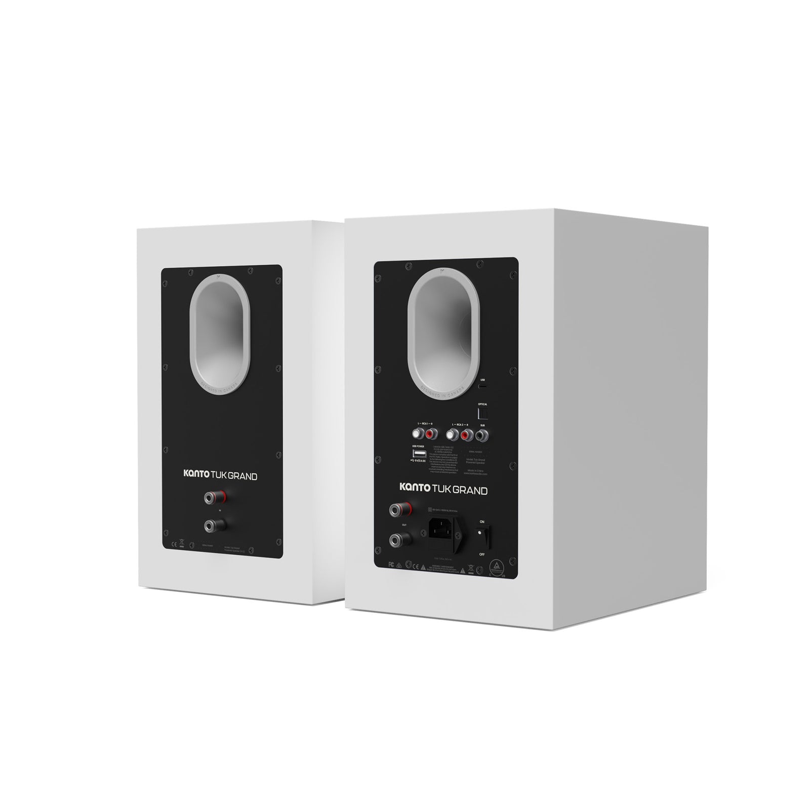 Kanto TUK Grand G2 Powered Bookshelf Speakers with Bluetooth 5.4, Dual RCA and USB-C Inputs (Pair)
