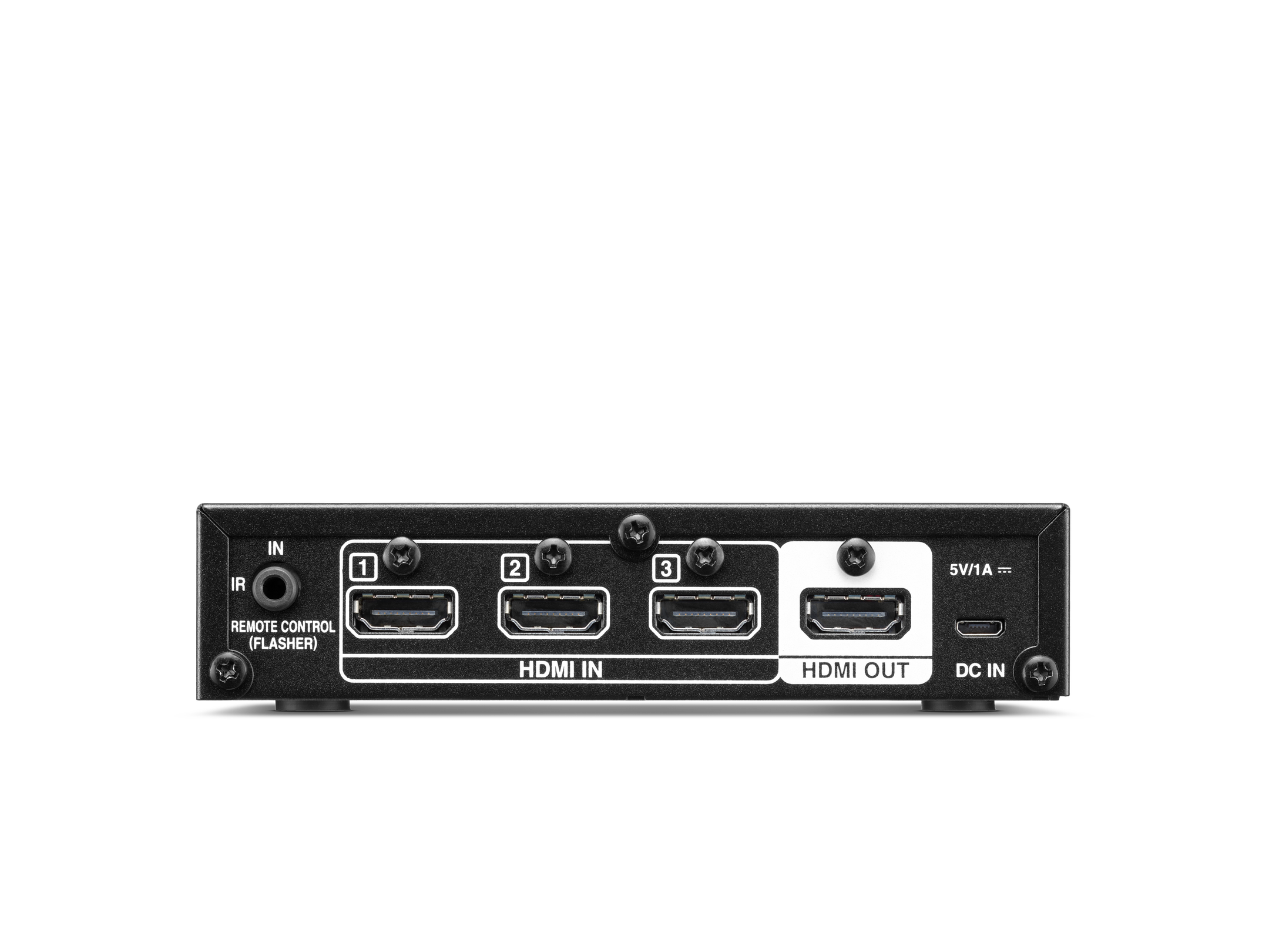Marantz VS3003 3 in and 1 Out HDMI Switcher back view showing HDMI inputs and outputs.