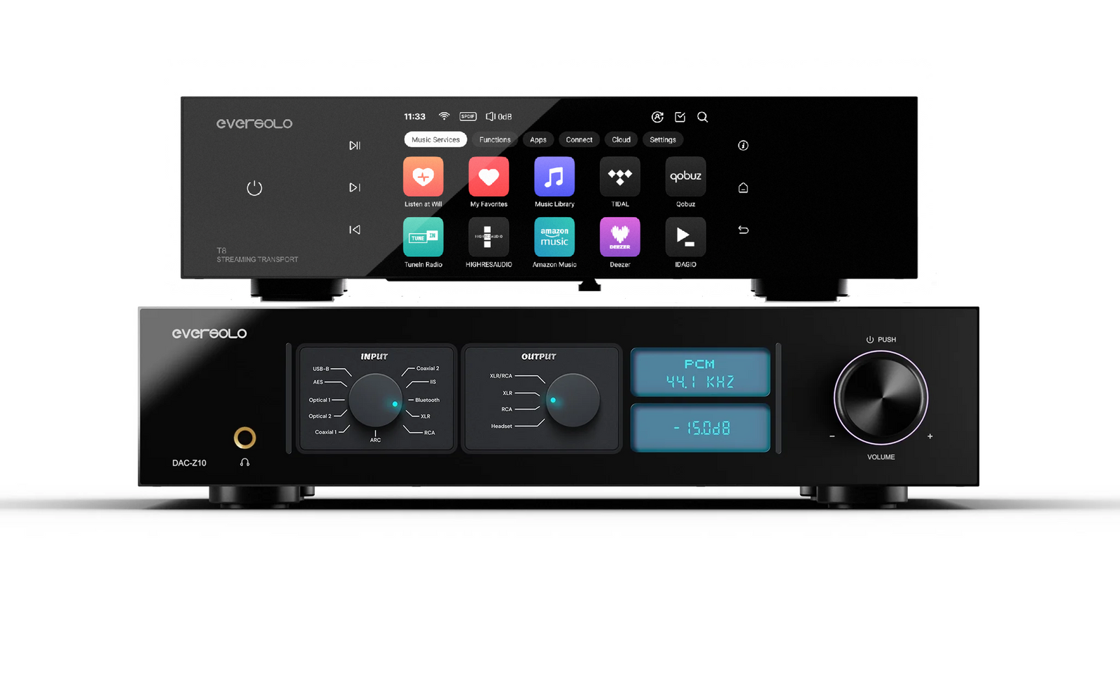 EverSolo DAC-Z10 Flagship DAC and Eversolo T8 Streaming Transport