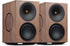 Cambridge Audio L/R X Powered Bookshelf Speakers with Built-in DAC, Wi-Fi, and Bluetooth (Pair) in walnut finish.