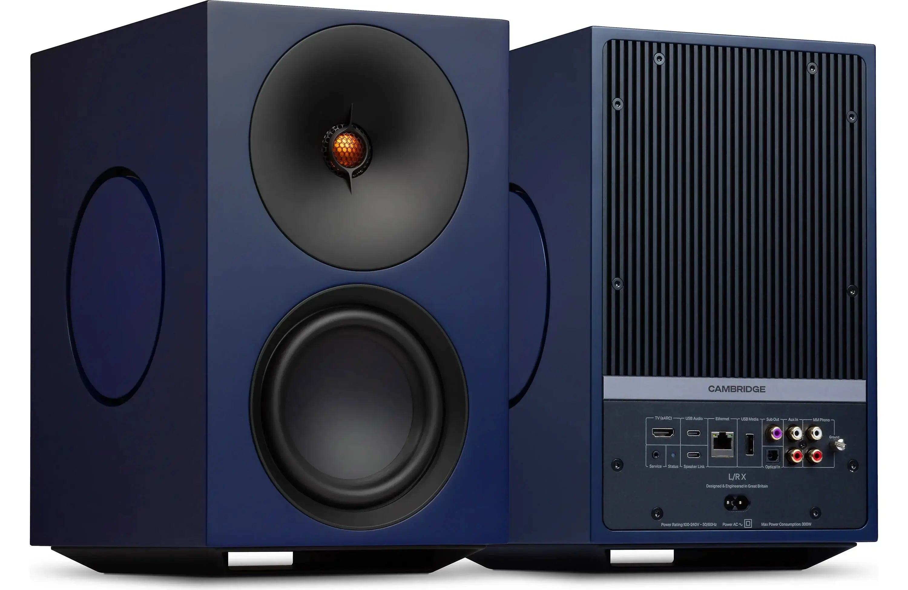 Cambridge Audio L/R X Powered Bookshelf Speakers with Built-in DAC, Wi-Fi, and Bluetooth (Pair)