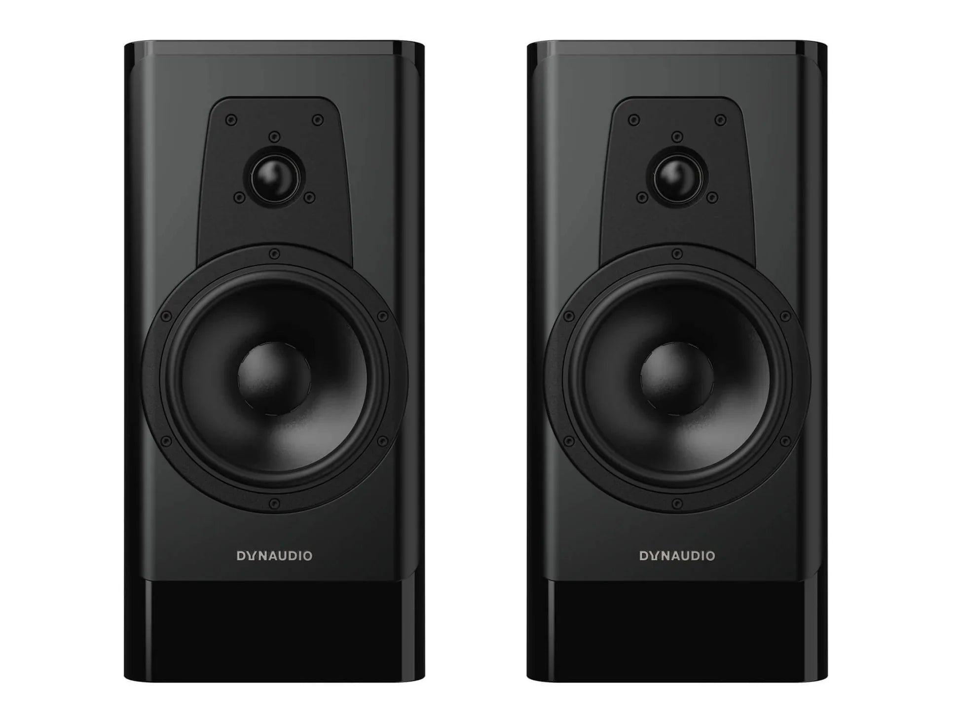 Dynaudio Contour 20 Dark Star Black Edition Bookshelf Monitor Speaker (Pair) in sleek black finish.