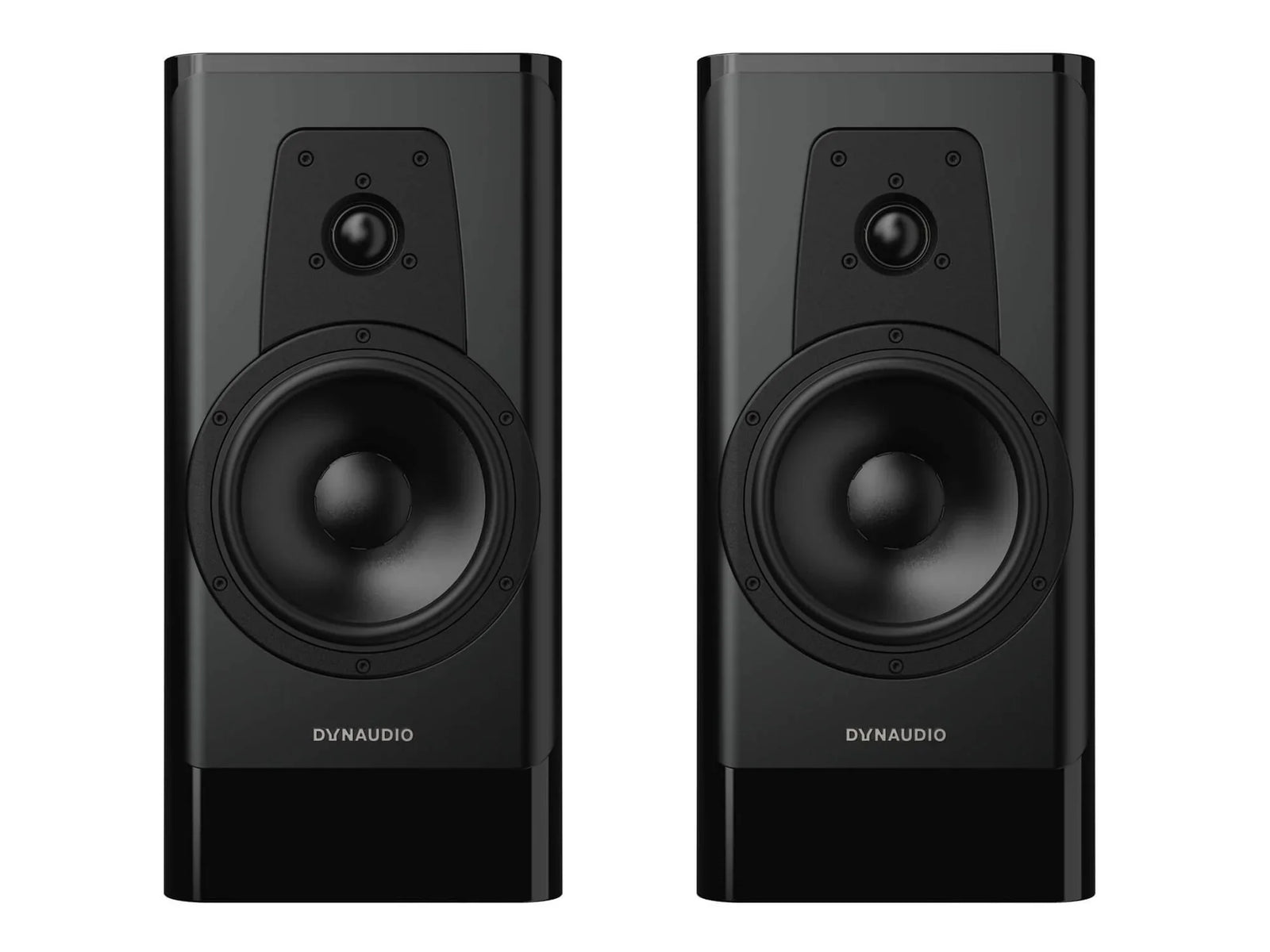 Dynaudio Contour 20 Dark Star Black Edition Bookshelf Monitor Speaker (Pair) in sleek black finish.