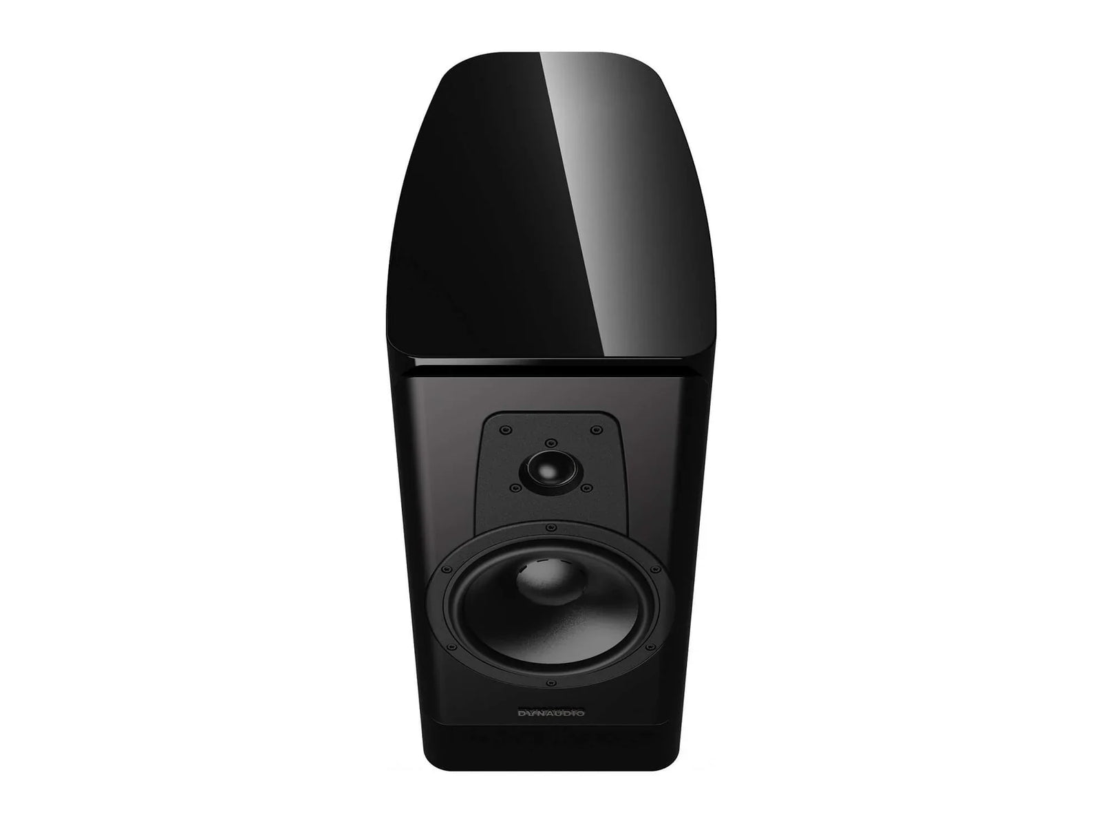 Dynaudio Contour 20 Dark Star Black Edition Bookshelf Monitor Speaker (Pair) front view showing sleek black design.