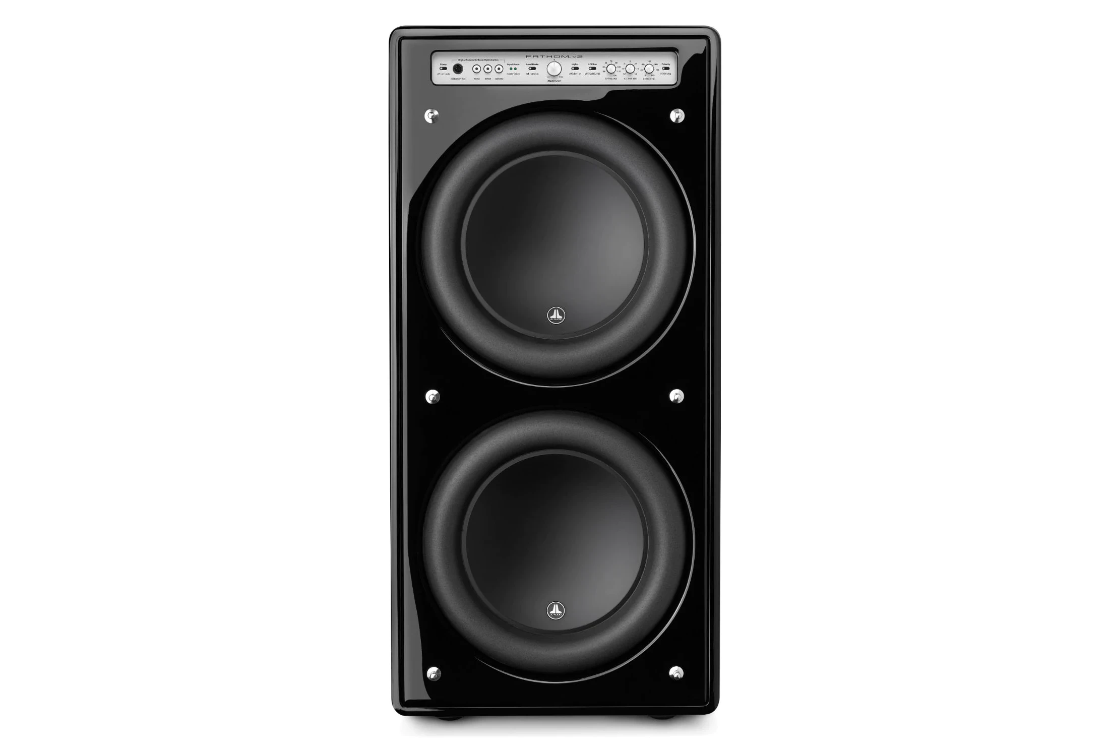 JL Audio Fathom F212V2-GLOSS Dual 12 Inch Powered Subwoofer Black Gloss - Safe and Sound HQ
