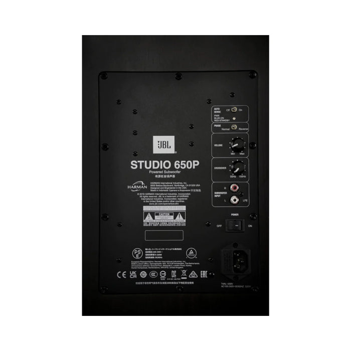 JBL Studio 650P Powered 10" 500 Watt Subwoofer - Safe and Sound HQ