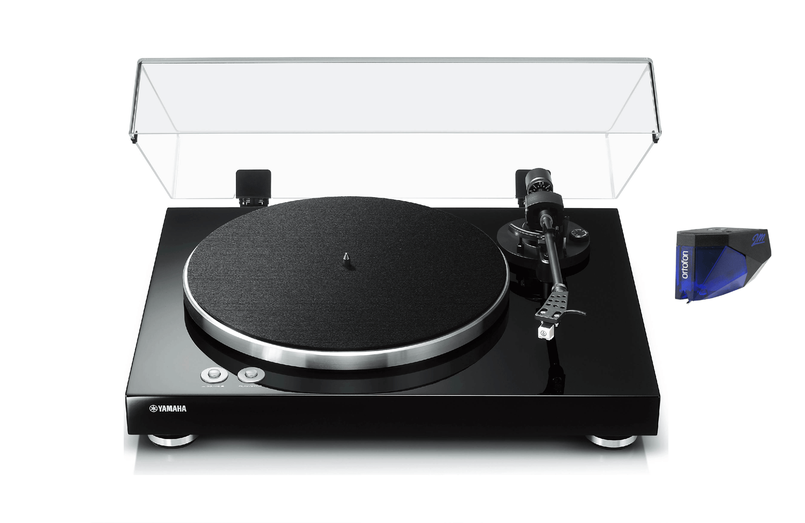 Yamaha TT-S303 Vinyl Belt-Drive Turntable with Ortofon 2M Blue Phono Cartridge Bundle - Safe and Sound HQ