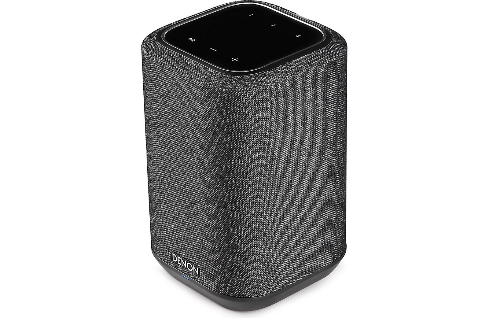 Denon Home 150 Wireless Speaker (Each) in sleek black fabric design, featuring touch controls on top.