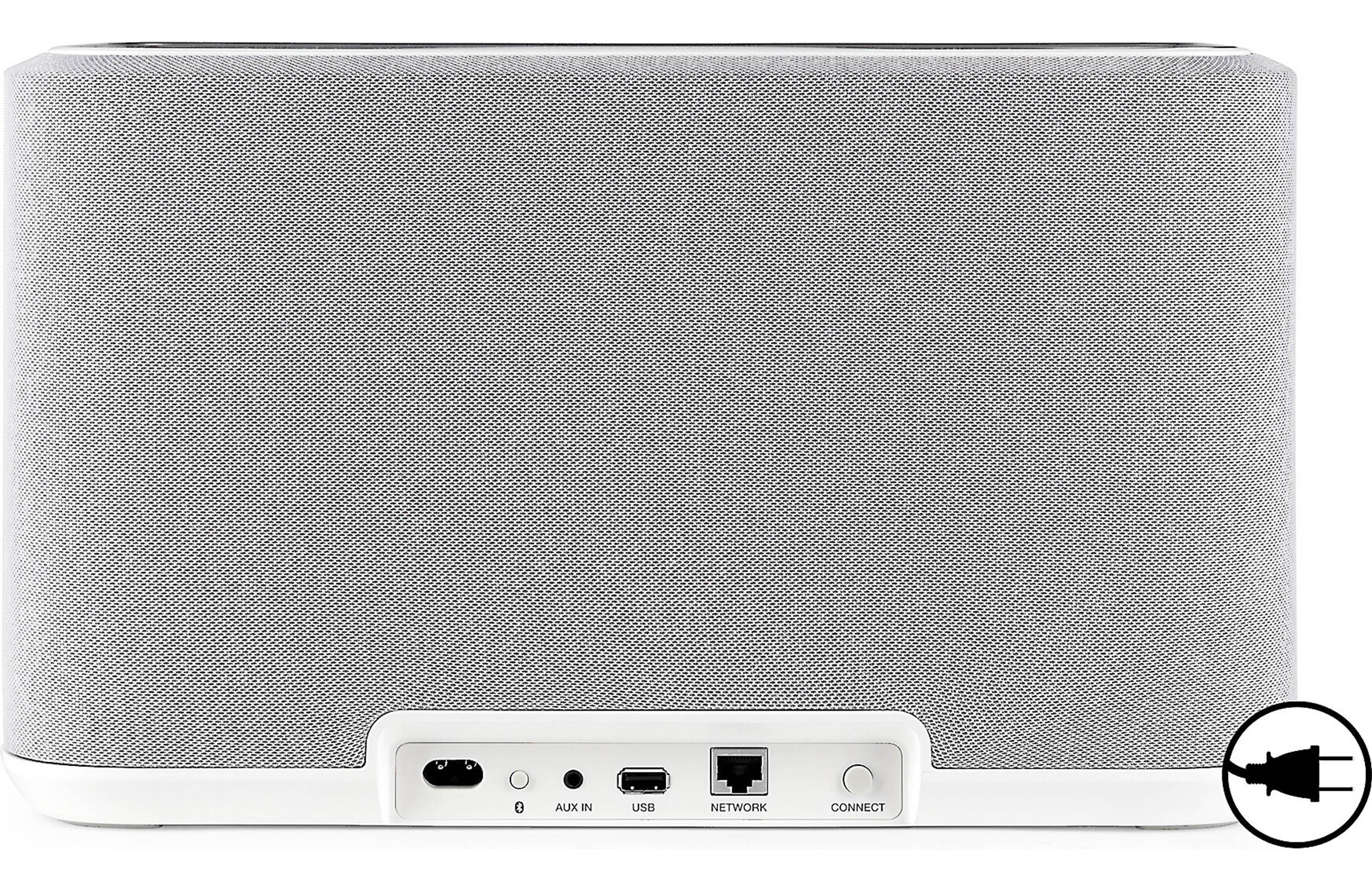 Denon Home 350 Wireless Speaker (Each) back view showcasing connection ports and sleek design.