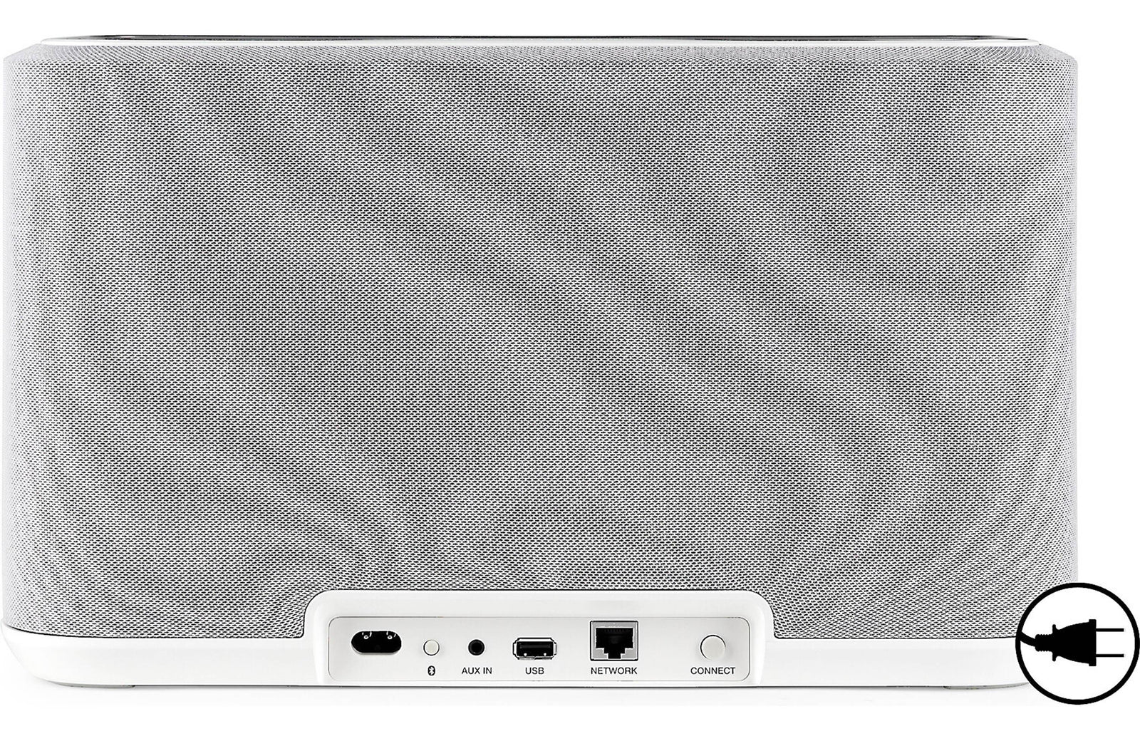 Denon Home 350 Wireless Speaker (Each) back view showcasing connection ports and sleek design.
