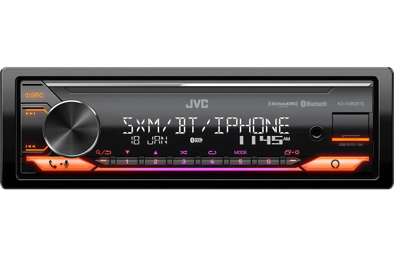 JVC KD-X380BTS Single-DIN Digital Media Receiver