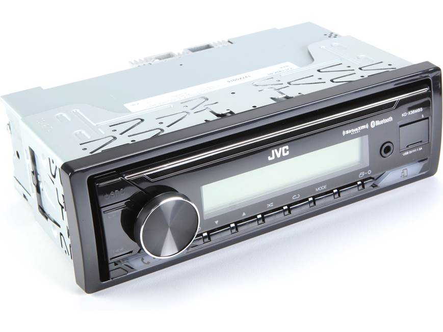 JVC KD-X38MBS Marine and Powersports Digital Media Receiver front view with buttons and display