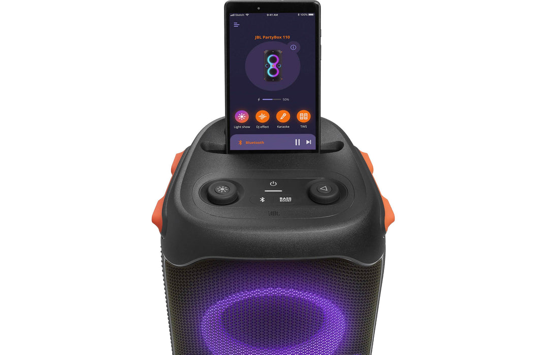 JBL PartyBox 110 Powerful, Portable Party Speaker with Light Effects and Bluetooth JBL PartyBox 110 Powerful, Portable Party Speaker with Light Effects and Bluetooth
