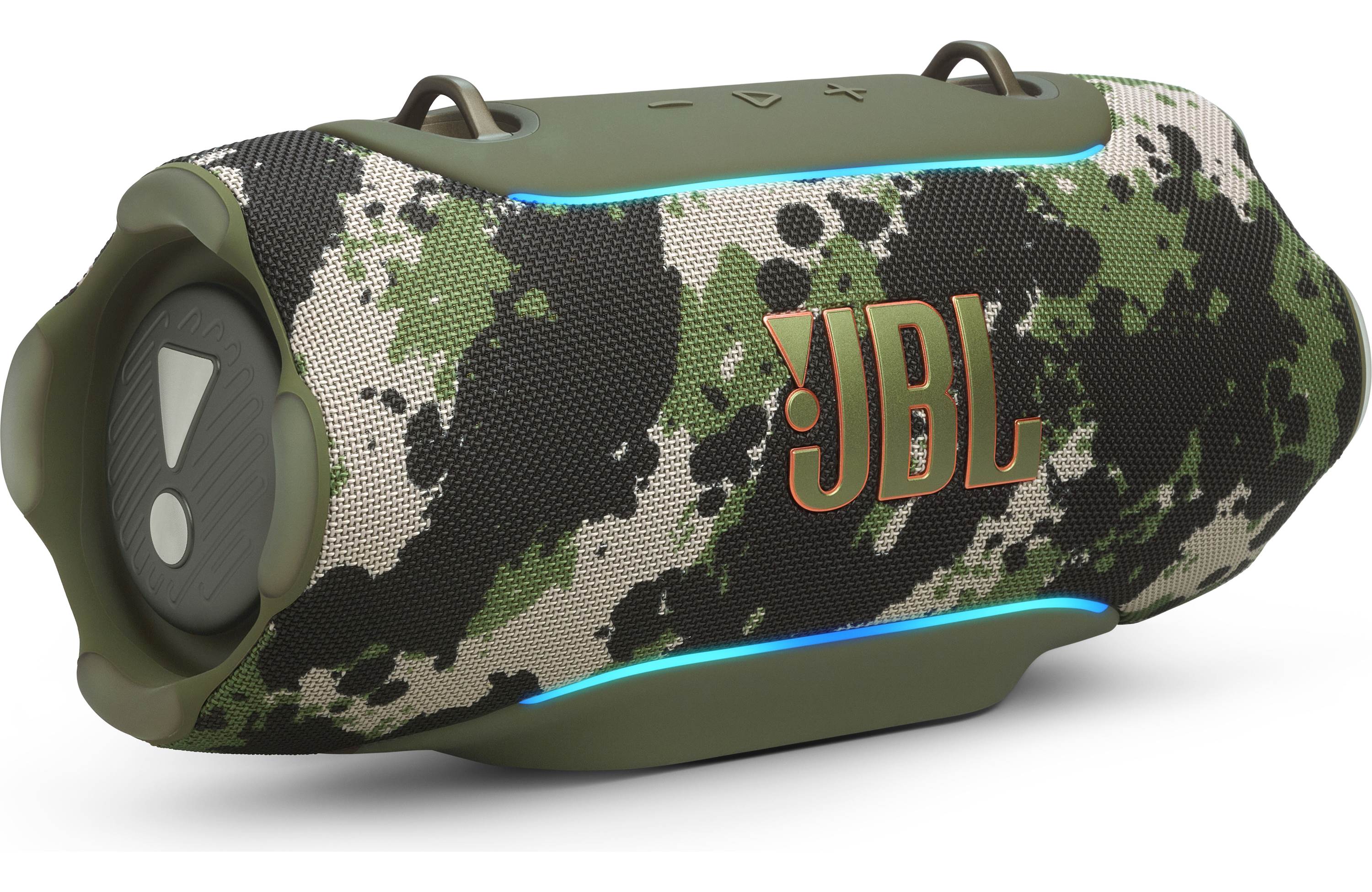 JBL Xtreme 5 Portable Waterproof Bluetooth Speaker (Each) in camouflage color with AI Sound Boost and bass features.