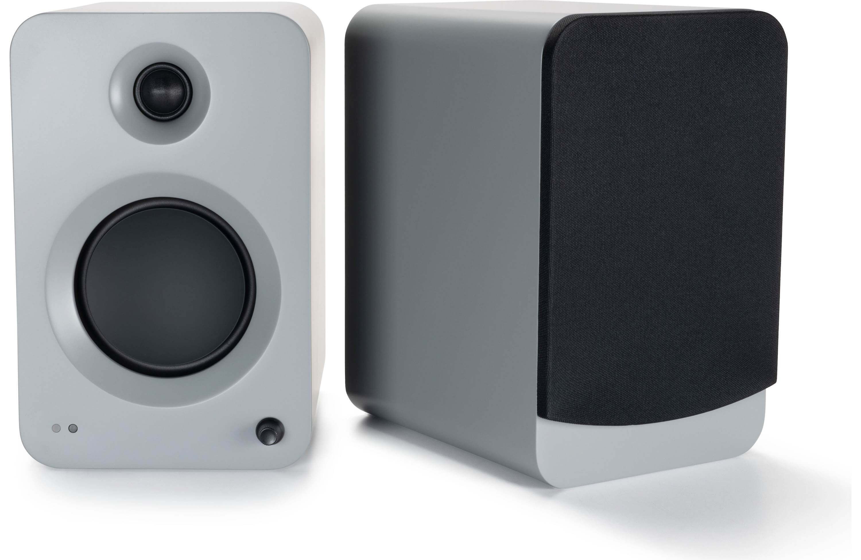 Kanto REN Powered Bookshelf Speakers with HDMI ARC, USB-C, and Bluetooth 5.3 (Pair) in sleek modern design.