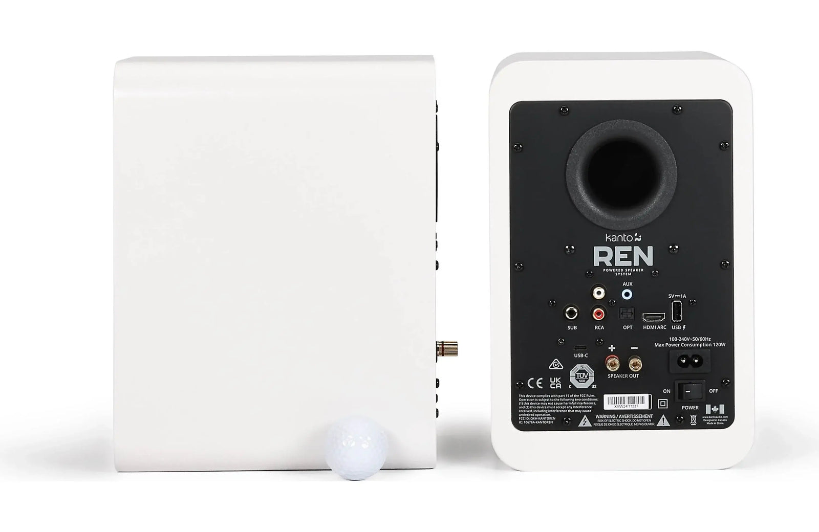 Kanto REN Powered Bookshelf Speakers with HDMI ARC, USB-C, and Bluetooth 5.3 (Pair) - Safe and Sound HQ