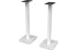 Kanto SP26 26" Bookshelf Speaker Swiveling Floor Stand (Pair) in white with rotating top plates.