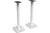 Kanto SP26 26" Bookshelf Speaker Swiveling Floor Stand (Pair) with low-profile design in white and black finish.