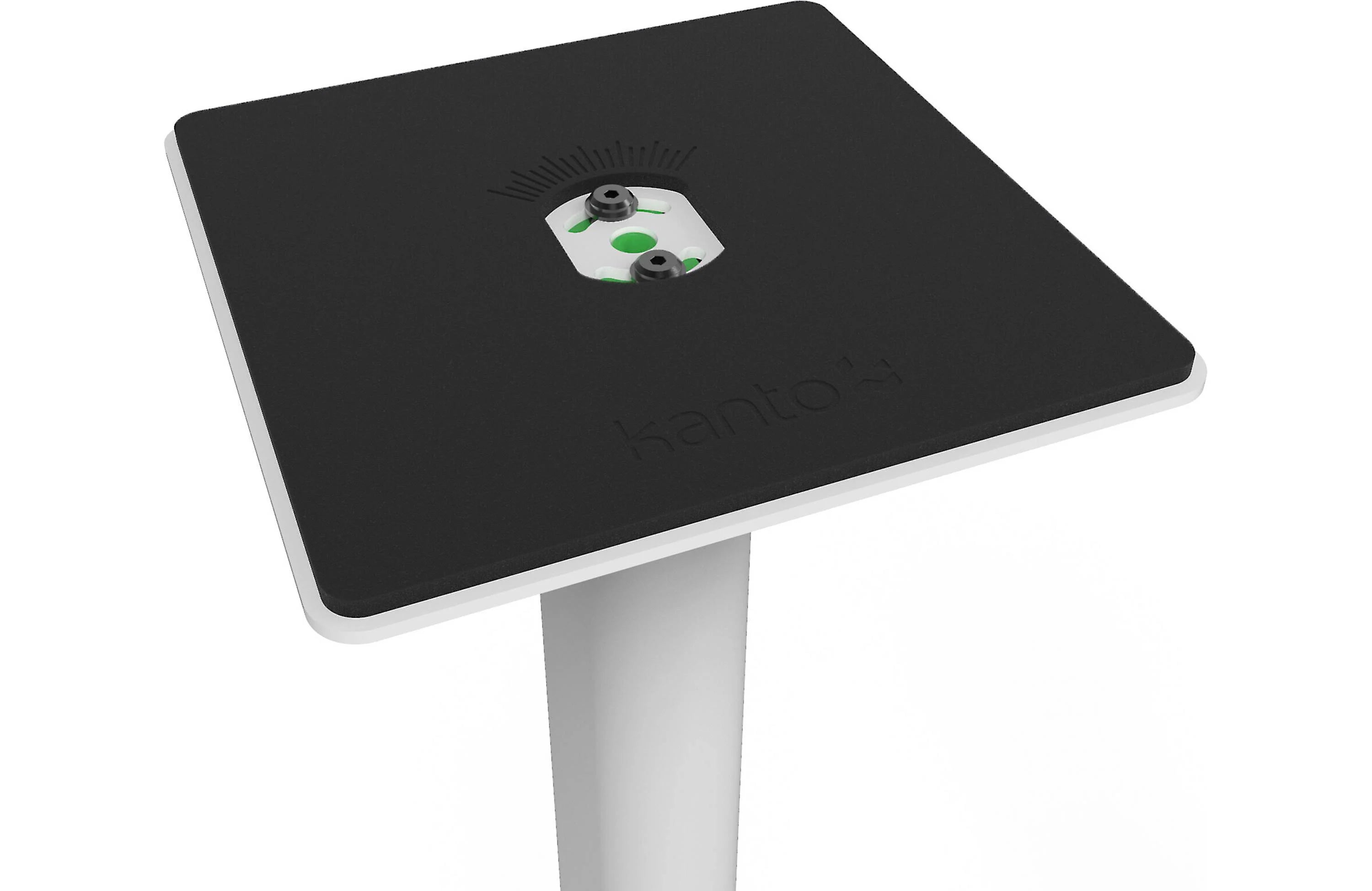 Kanto SP32 32" Universal Bookshelf Speaker Floor Stand (Pair) top plate with rotating mechanism.