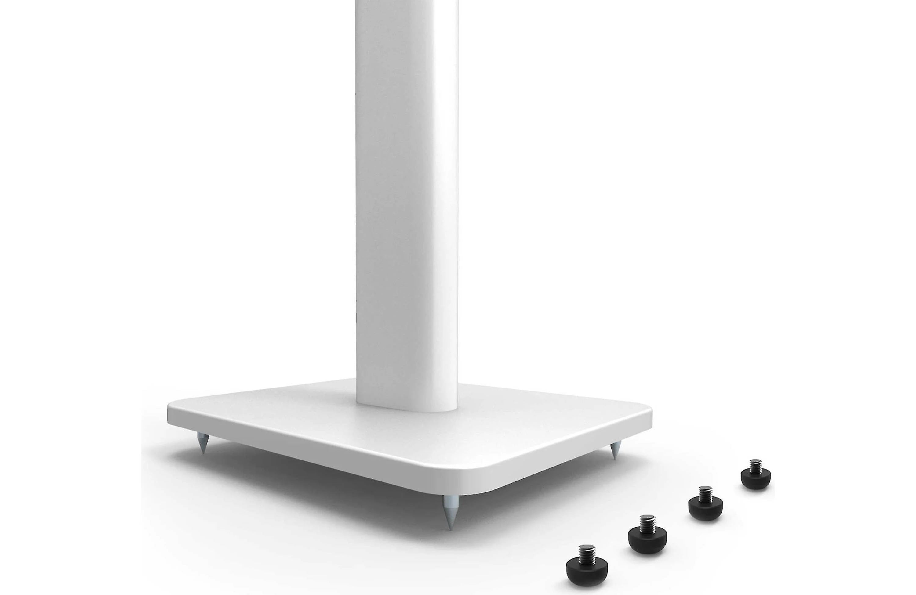 Kanto SP32 32" Universal Bookshelf Speaker Floor Stand (Pair) with adjustable feet and sturdy base.