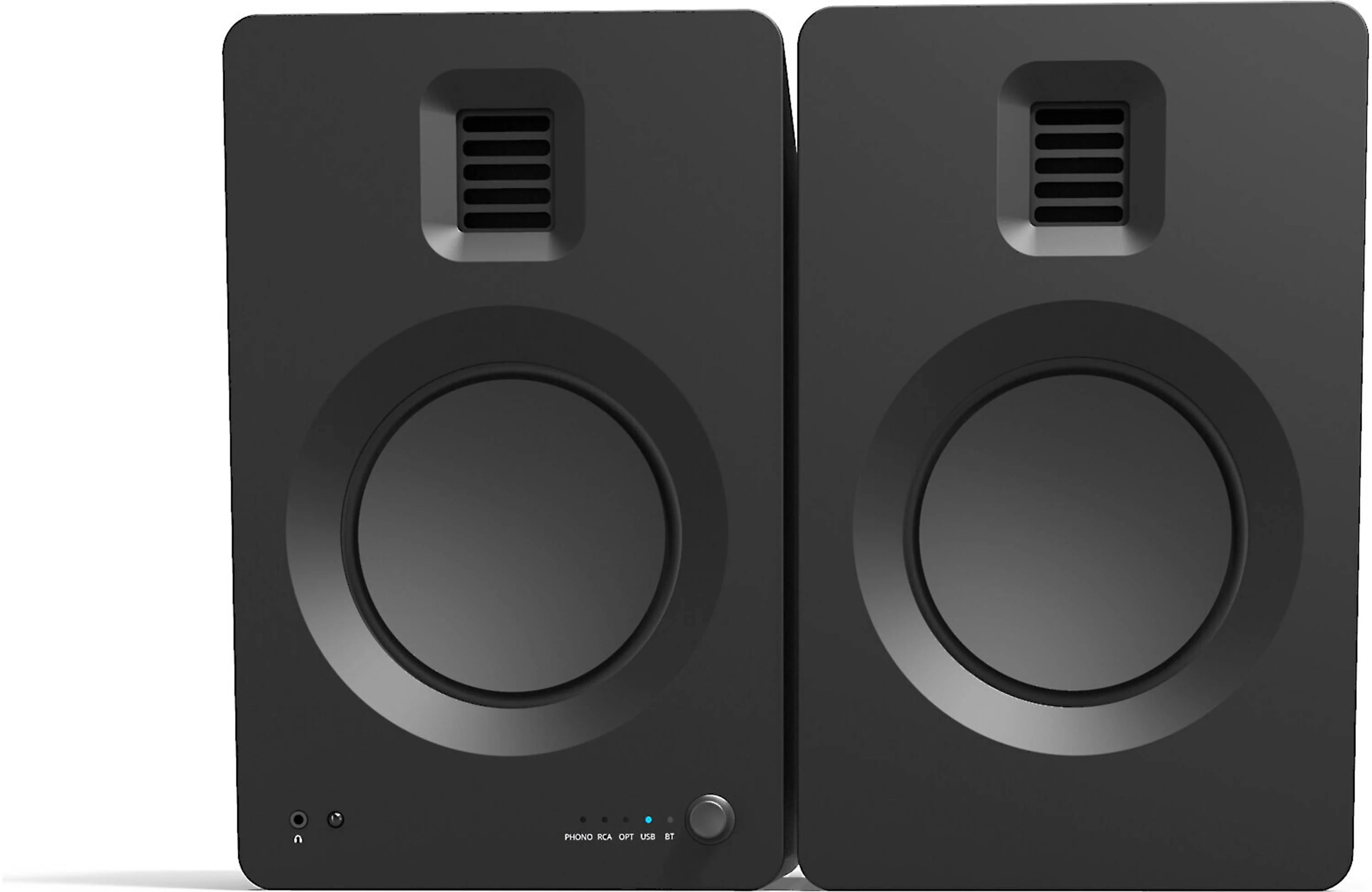 Kanto TUK Powered Bookshelf Speakers with Bluetooth, Headphone Output, USB- DAC, and Phono Preamp (Pair) - Safe and Sound HQ