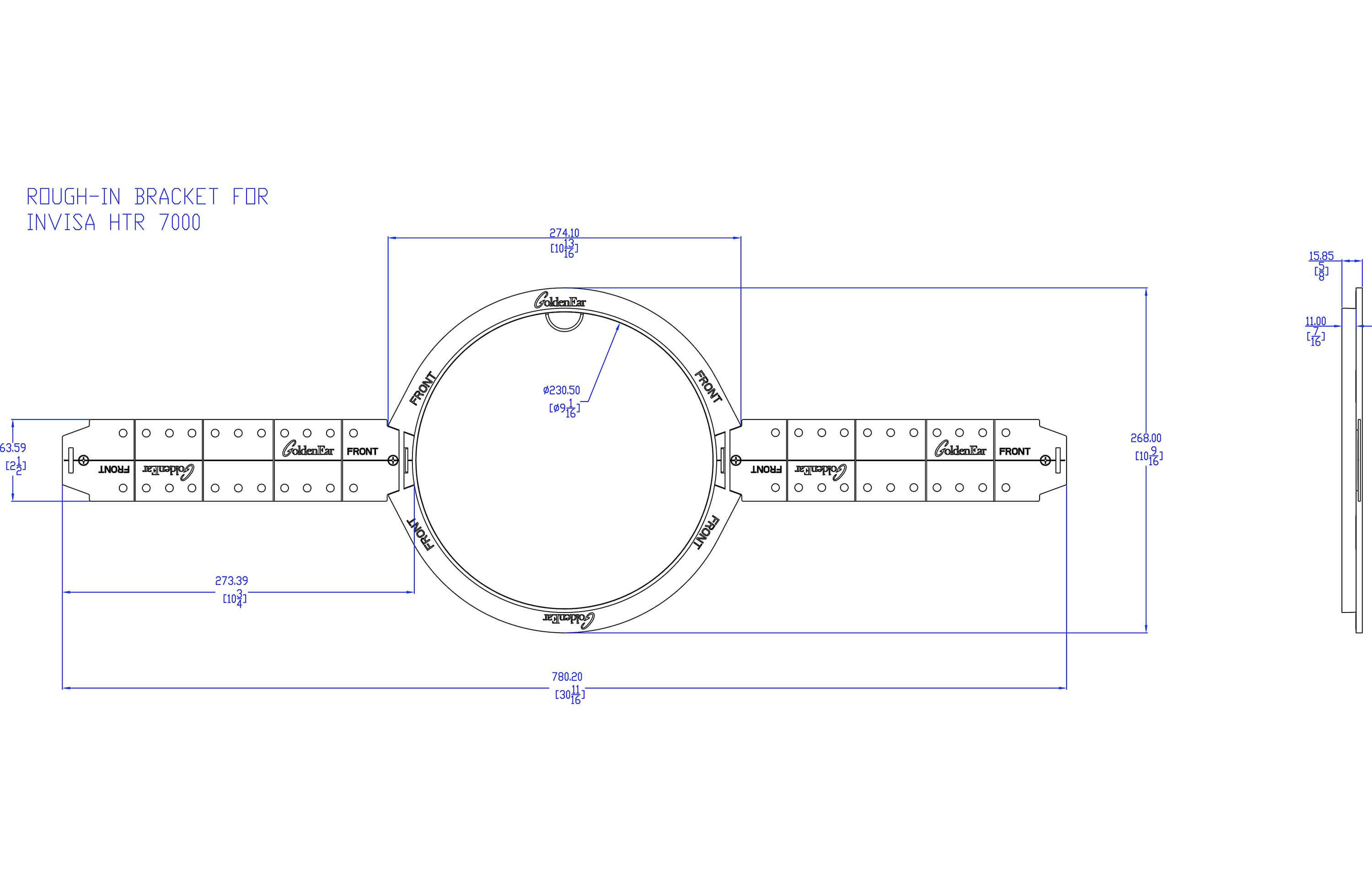 GoldenEar 1DKSB Pre-Construction Bracket for Invisa HTR 7000 and Invisa 850 In-Ceiling Speaker (Pair) - Safe and Sound HQ