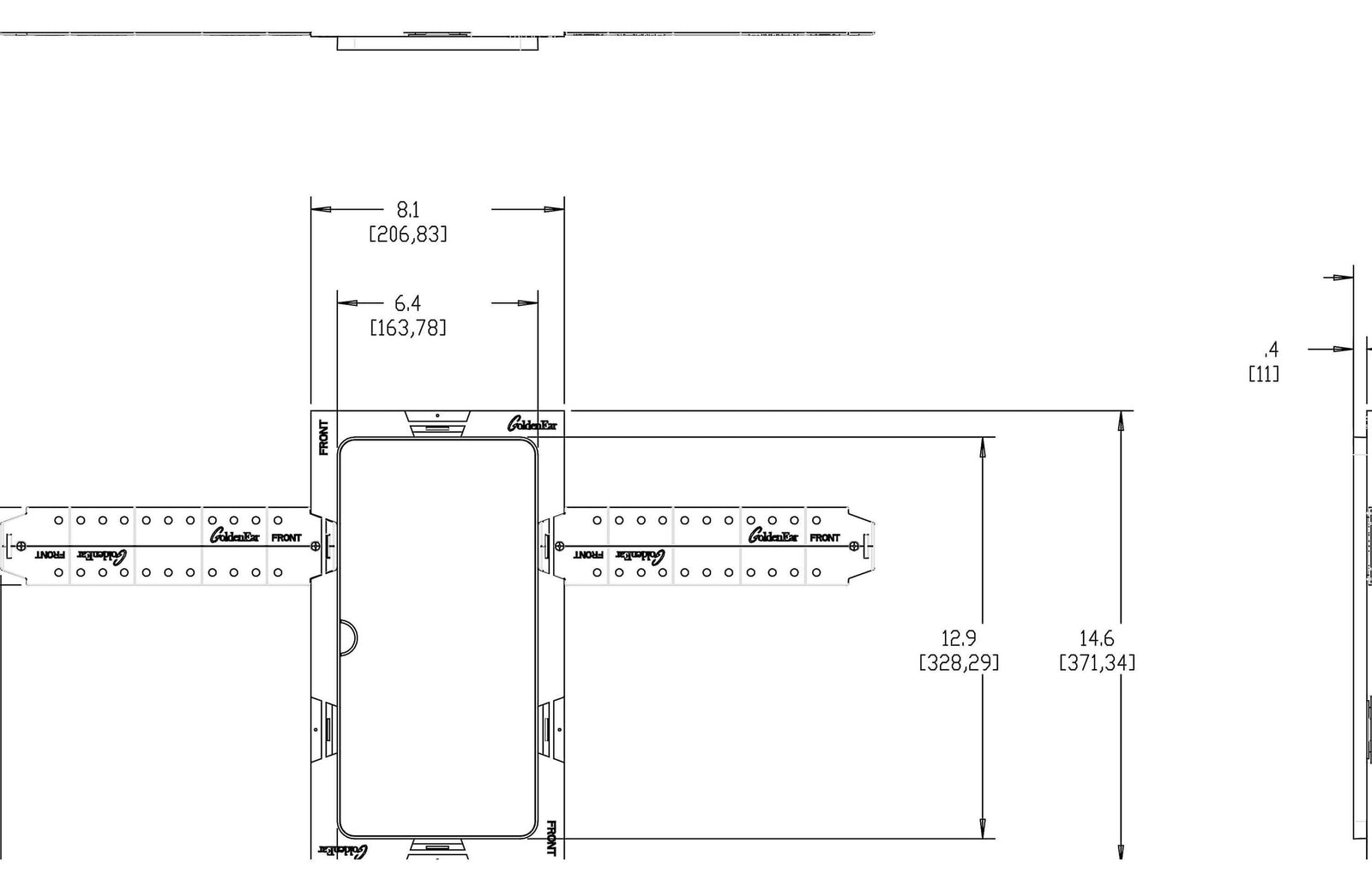 GoldenEar 1DKVB Pre-Construction Bracket for Invisa MPX In-Wall Speaker (Pair) - Safe and Sound HQ