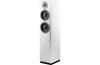Dynaudio Emit M30 Floorstanding Loudspeakers Pair in sleek white design showcasing dual 17cm bass drivers.