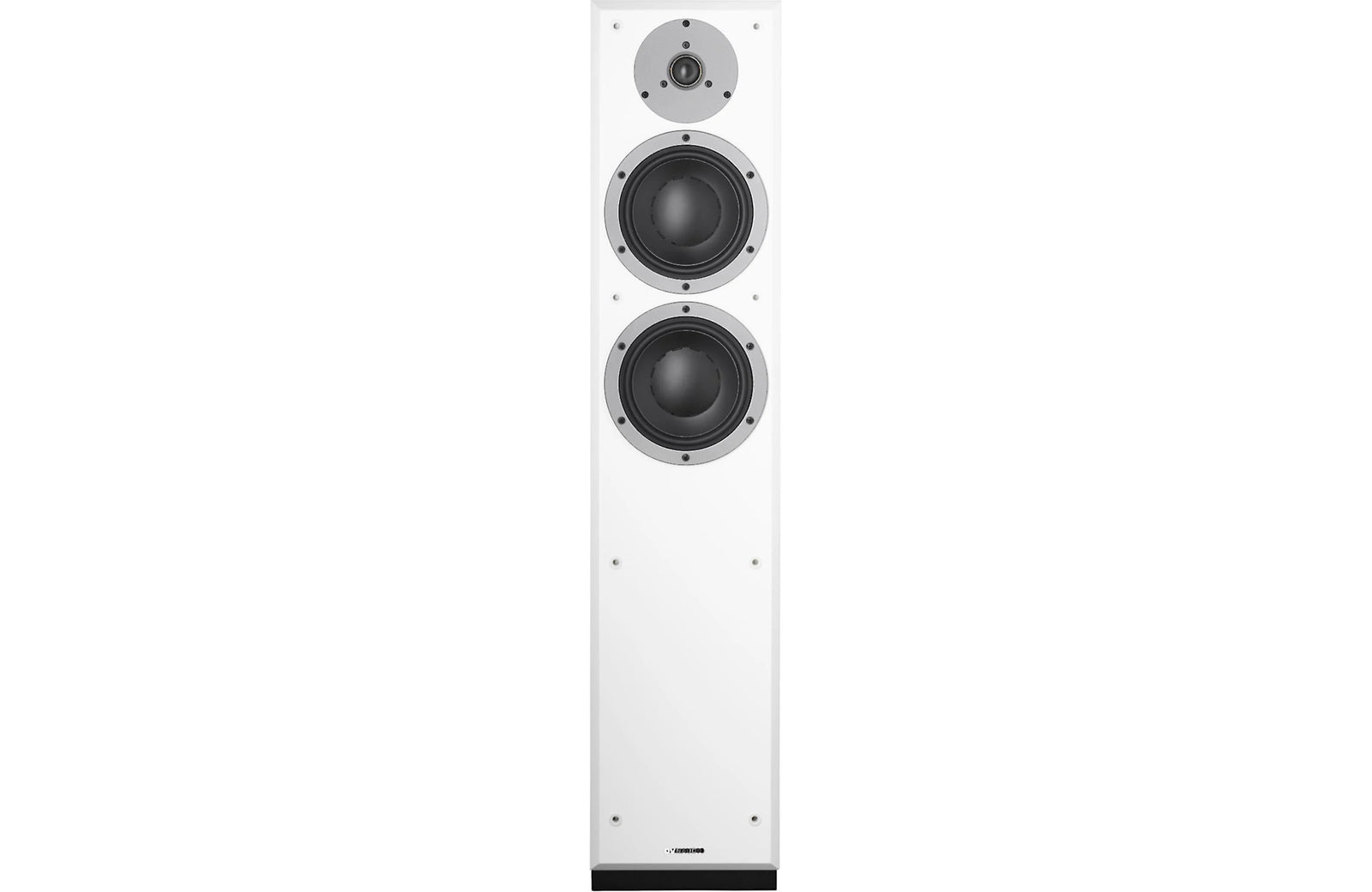 Dynaudio Emit M30 Floorstanding Loudspeakers Pair front view showcasing modern design and dual bass drivers.