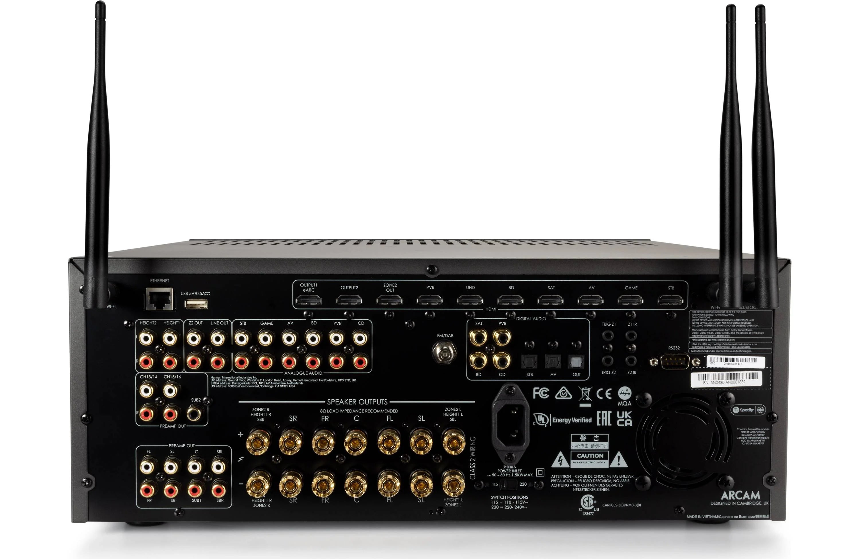 Arcam AVR31 7.2 Channel A/V Receiver Factory Refurbished - Safe and Sound HQ